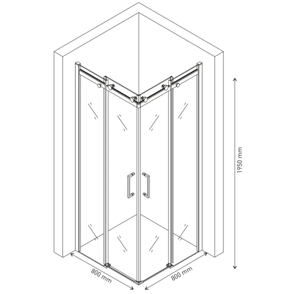 душевой уголок 80x80 см berges gelios 061026 прозрачное