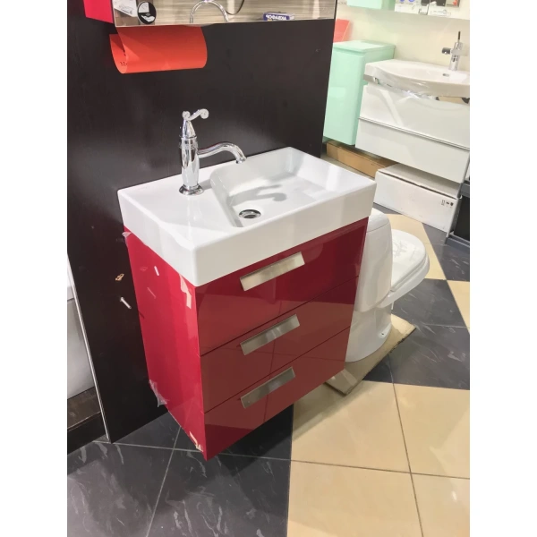 тумба малиновый глянец 59,5 см jacob delafon rythmik eb1306-r3