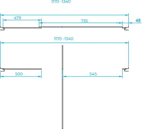 душевая дверь в нишу rgw passage pa-02b new 120x185, профиль черный, стекло прозрачное