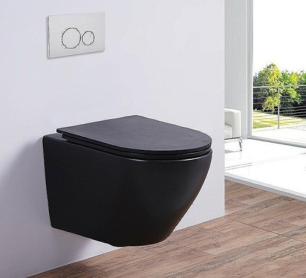 унитаз подвесной esbano azalea esupazalbm черный матовый