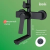 душевая система iddis parker parbl3fi06 340x190 мм, со смесителем, черный матовый