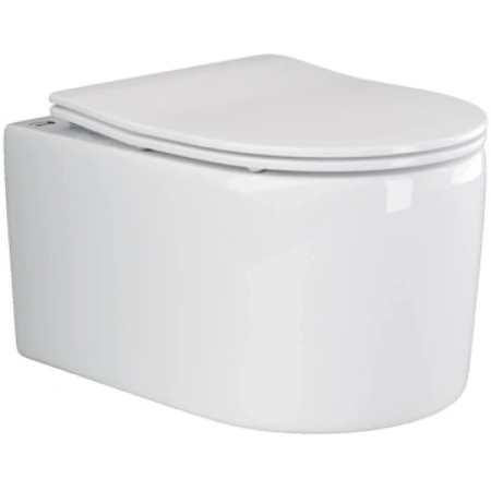 унитаз ceramicanova moments cn3003 подвесной, с сиденьем микролифт, белая