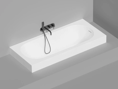 ванна из искусственного камня salini ornella kit 180х80х60 см, s-stone, белый матовый, 102422m