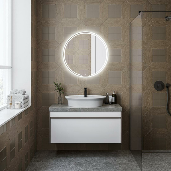 зеркало kerama marazzi mio 70 mio.mi.70d\wht с подсветкой с сенсорным выключателем и диммером