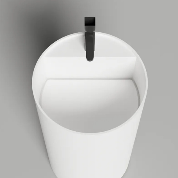 salini salini armonia round top 01 раковина напольная 45х45х90см., с 1 отв., мат-л: s-stone, цвет: белый матовый