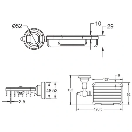 мыльница rose rg11q rg1104q бронза
