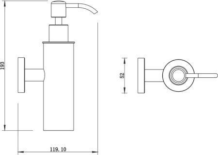 дозатор для мыла whitecross ergo er2242nib настенный, брашированный никель