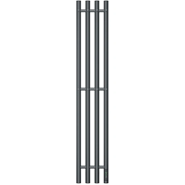 полотенцесушитель point деметра pn12832gb электрический, диммер справа, 18x120 см, графит блеск