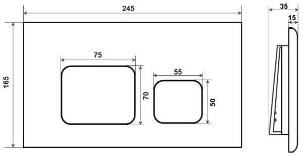 кнопка для инсталляции timo soli fp-002w цвет белый