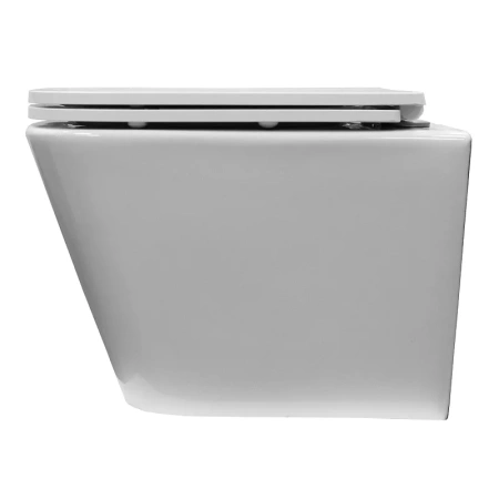 унитаз azario armonia az-2403 подвесной, безободковый, с сиденьем микролифт, глянцевый белый