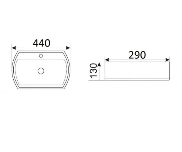 раковина подвесная 44 см ceramalux 9293 белая