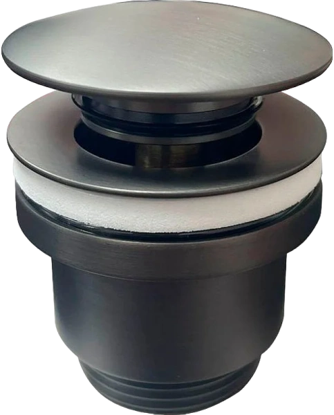 Донный клапан Haiba HB64-3 для раковины, без перелива, оружейная сталь