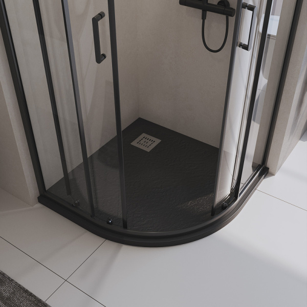 душевой поддон из искусственного камня belbagno uno 90x90 tray-mr-uno-r-90-550-35-nero черный
