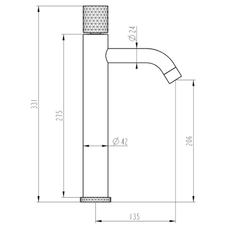 смеситель для раковины boheme stick 122-gm.4 оружейная сталь смеситель для раковины boheme stick 122-gm.4 оружейная сталь