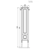 пенал roca america evolution l zru9302946 напольный l, дуб тёмный шоколад