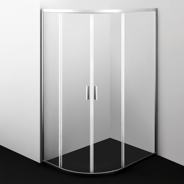 душевой уголок wasserkraft lippe 120×90 45s24 профиль хром, стекло прозрачное