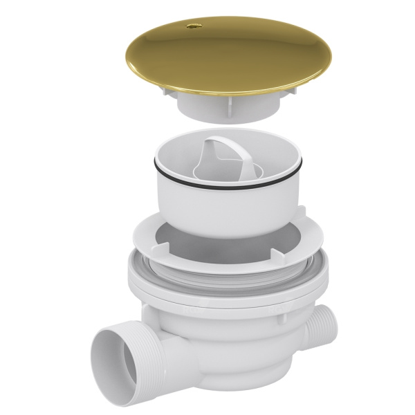 сифон для поддона rgw velplex qyd-01-gold золото 90 мм