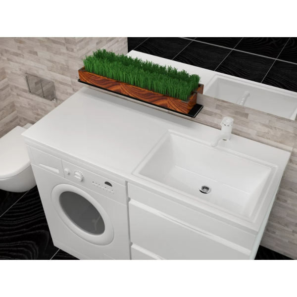 раковина style line estetus даллас сс-00002393 на стиральную машину, 109,7x48.1 см, белая