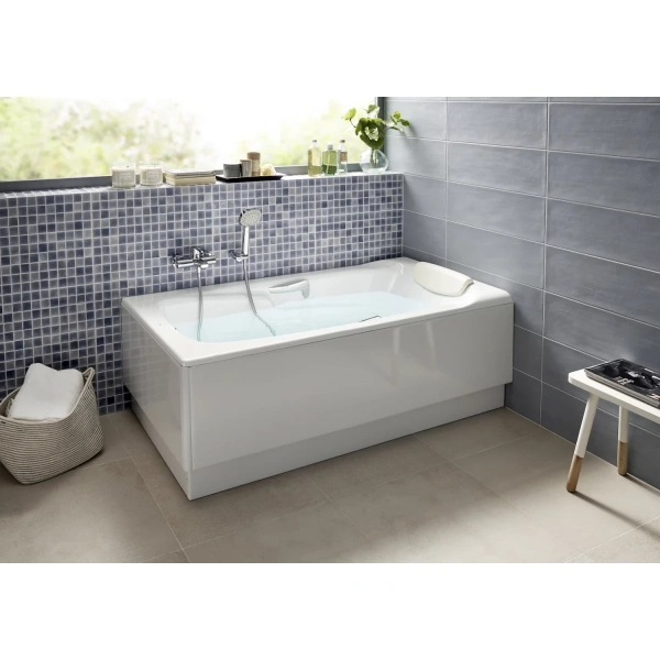 ванна чугунная roca ming set/2302g000r/291120001/150412330 170x85 см, с ручками, антискользящим покрытием, белый