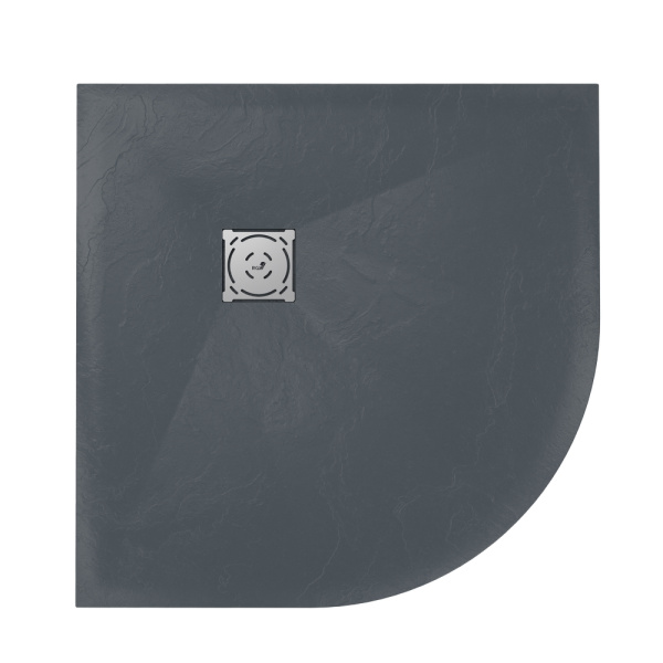 душевой поддон из искусственного камня rgw stone tray st/al-g 100×100 16153100-02 графит
