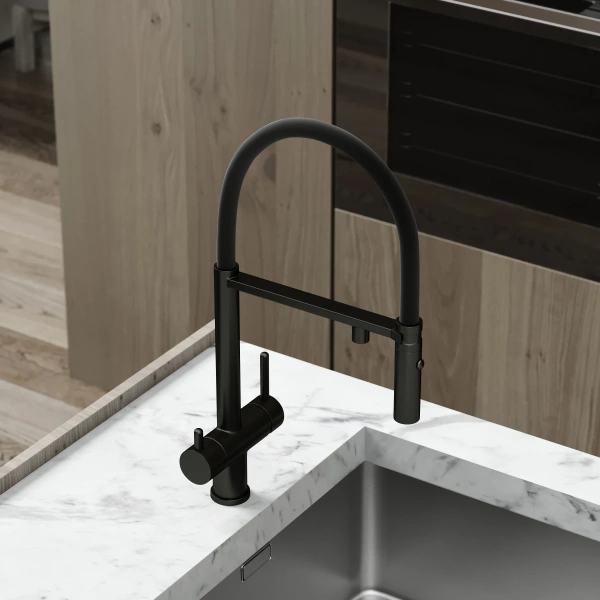 смеситель для кухни sancos imola sc4010mb черный матовый