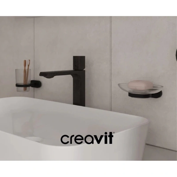 Мыльница Creavit Planet PL18802-S(MA.PL18802-S) настенная, черный матовый