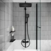 душевая система iddis parker parbl3fi06 340x190 мм, со смесителем, черный матовый