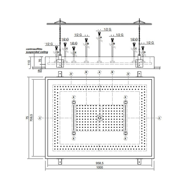 верхний душ antonio lupi meteo xxl meteoxxl_ba белый/зеркальная сталь