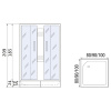 душевой уголок river morava xl 100x100 mt 10000008326 с поддоном