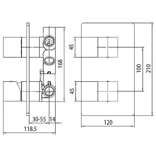 смеситель для душа bossini cube z00062.045 белый матовый