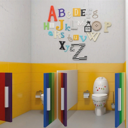 унитаз компакт creavit cocuk ck300-11cb00e-ff00 белый с декором без сиденья без бачка