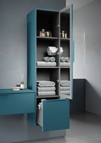шкаф-пенал 35х150 cezares plisse premium 55509, цвет plisse grigio nuvola