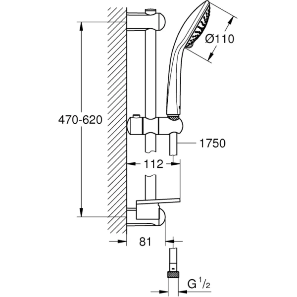 душевой гарнитур grohe euphoria 27232001
