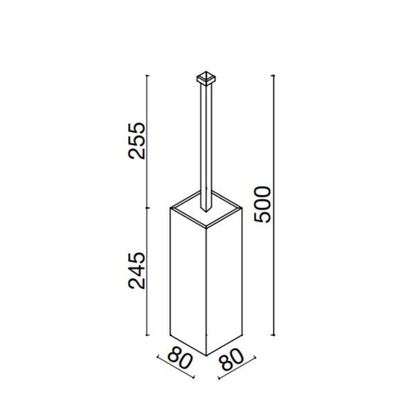 Ершик для унитаза Oasis Square 0SQR01005000008OR настенный, золото