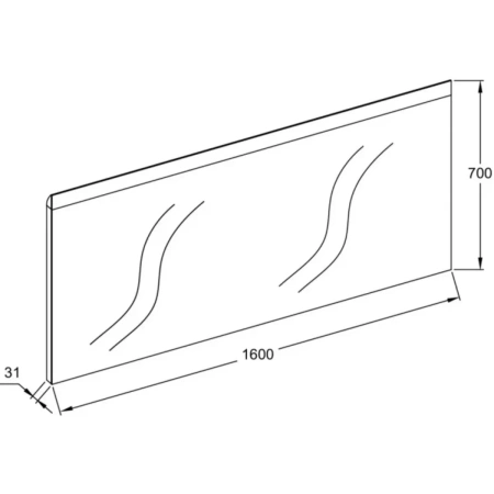Зеркало 160x70 см Jacob Delafon Horizon EB1487-NF