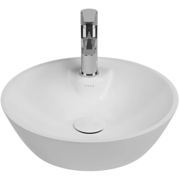 раковина isvea sistemay soft 10sy65045sv накладная, ø45 см, белый