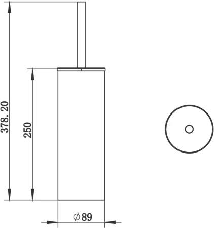 ёршик для унитаза whitecross ergo er2274gm напольный, оружейная сталь