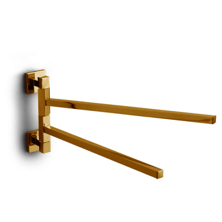 Полотенцедержатель двойной 37см Bertocci Settecento 145 0736 5000, подвесной, цвет: золото