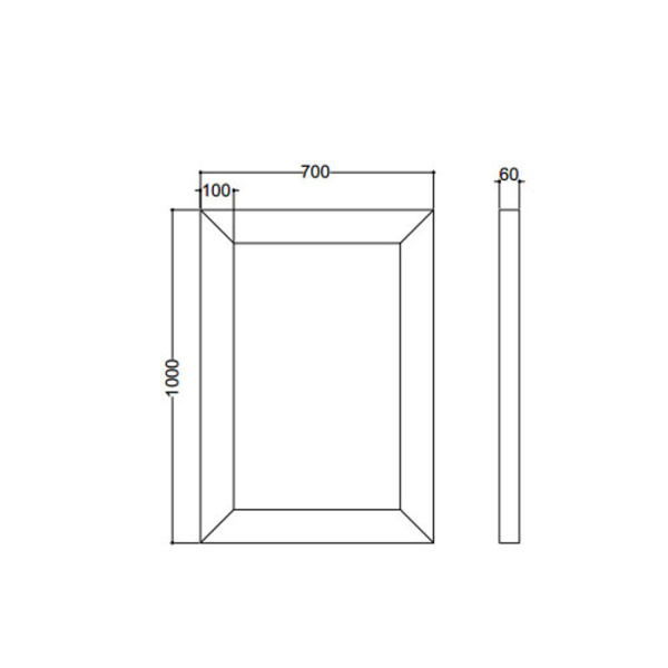 kerasan kerasan retro зеркало specchiera 70x100см, цвет: золото