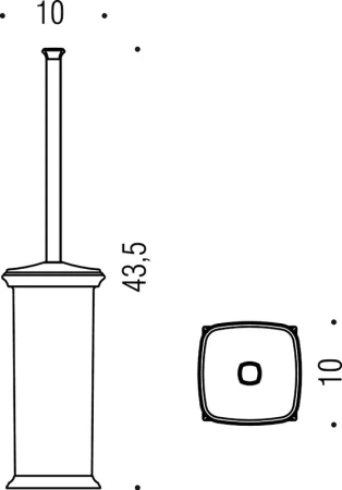 ёршик для унитаза colombo design portofino b3206 напольный, стекло, металл, пластик, хром|матовое стекло
