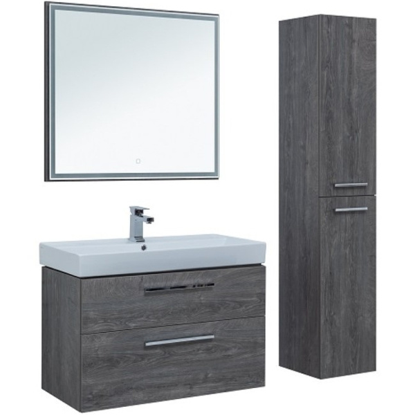 тумба под раковину aquanet nova 90 242277 подвесная дуб рошелье