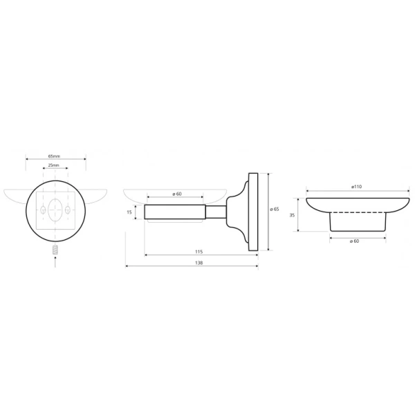 Мыльница Bemeta Retro 144108027