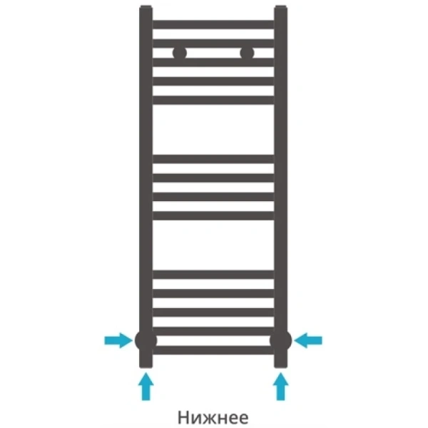 полотенцесушитель водяной 800x300 черный матовый сунержа модус 31-0250-8030