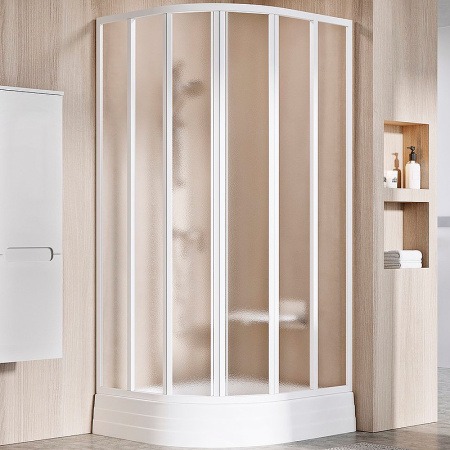 Душевой уголок Ravak Supernova SKKP6-90 90×90 3207O102ZG профиль белый, стекло Sabina Grape