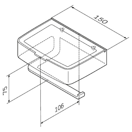 держатель туалетной бумаги am.pm inspire 2.0 a50a341500 с полкой для телефона и контейнером