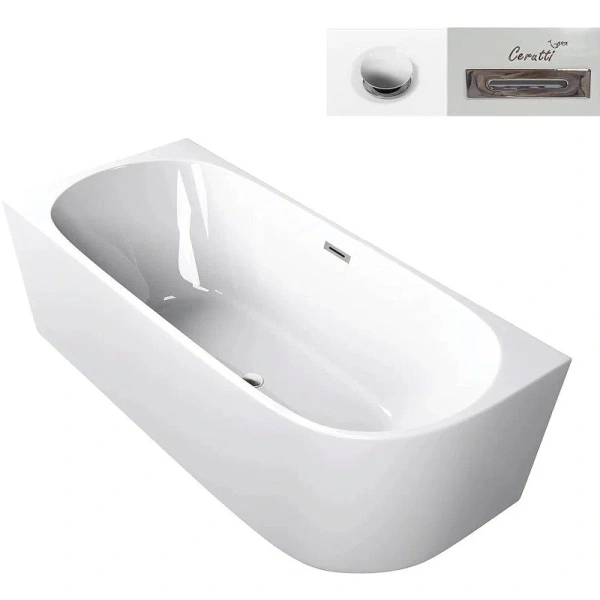 акриловая ванна ceruttispa ami 170x75 l сt10090 без гидромассажа акриловая ванна ceruttispa ami 170x75 l сt10090 без гидромассажа