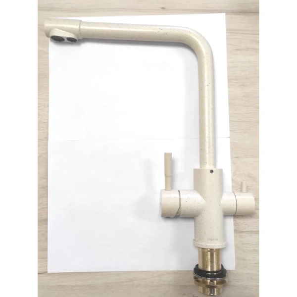 смеситель для кухни shevanik s868x с подключением к фильтру, песочный