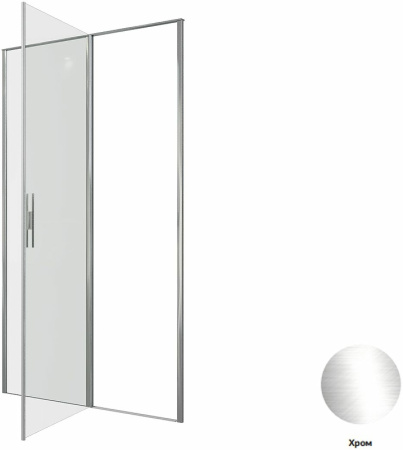 душевая дверь allen brau priority 120 3.31031.00 профиль хром, стекло прозрачное