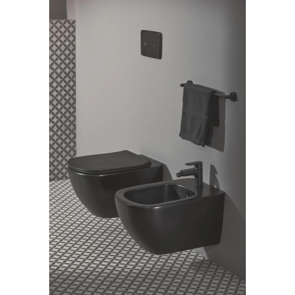 смеситель ideal standard cerafine o bc705xg для биде, с донным клапаном, черный матовый