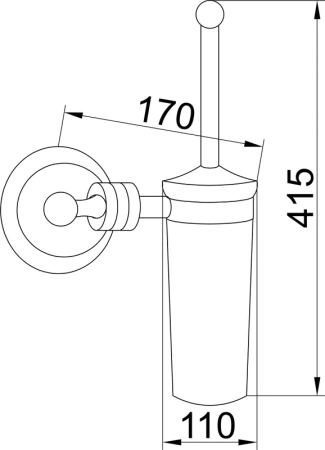 ёршик для унитаза boheme hermitage 10333 бронза